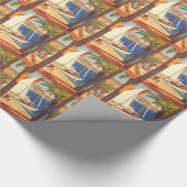 ヴィンテージコートダジュールフランスの旅行 ラッピングペーパー (角)