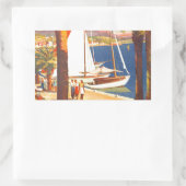 ヴィンテージコートダジュールフランスの旅行 長方形シール (バッグ)