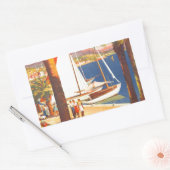 ヴィンテージコートダジュールフランスの旅行 長方形シール (封筒)