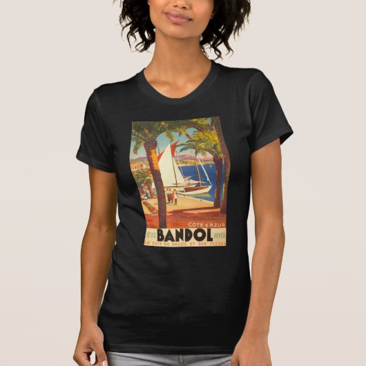 ヴィンテージコートダジュールフランスの旅行 Tシャツ (正面)