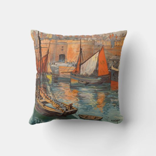 ヴィンテージコートデメラウドサンマロポートツーリズム クッション (裏面)