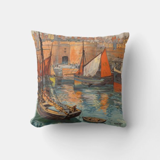 ヴィンテージコートデメラウドサンマロポートツーリズム クッション (正面)