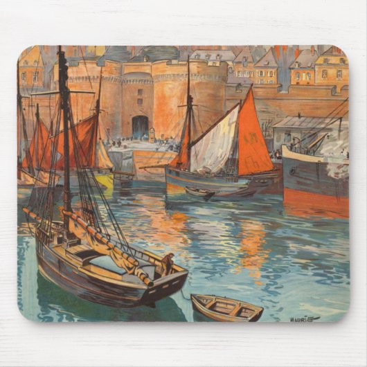 ヴィンテージコートデメラウドサンマロポートツーリズム マウスパッド (正面)