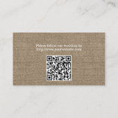 ヴィンテージコーナレースバーラップ結婚のウェブサイトの挿入 エンクロージャーカード (裏面)