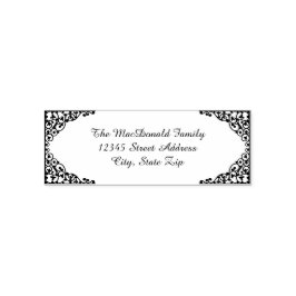 ヴィンテージコーナー住所 シール – 自己インク入力スタンプ セルフインキングスタンプ