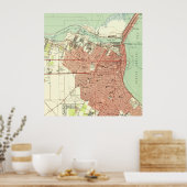 ヴィンテージコーパスクリスティテキサス州の地図（1951年） ポスター (キッチン)