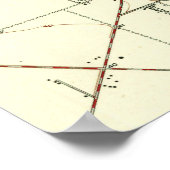 ヴィンテージコーパスクリスティテキサス州の地図（1951年） ポスター (角)