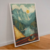 ヴィンテージコーヒーとキャンプのポスター ポスター