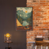 ヴィンテージコーヒーとキャンプのポスター ポスター