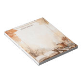 ヴィンテージコーヒーと本のカップと居心地の良い時間 ノートパッド (アングル)