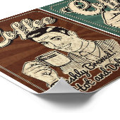 ヴィンテージコーヒーの広告ポスターレイアウトのアイデア ポスター (角)