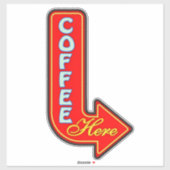 ヴィンテージコーヒーはこちら右矢印記号 シール (シート)