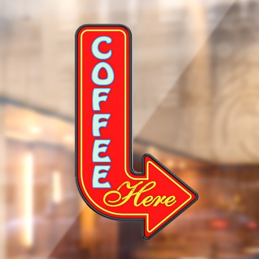 ヴィンテージコーヒーはこちら右矢印 ウィンドウサイン (シート2)