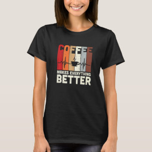 ヴィンテージコーヒーはカフェインを良くする Tシャツ