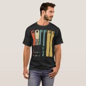 ヴィンテージコーヒーアートのカフェイン Tシャツ (正面フル)
