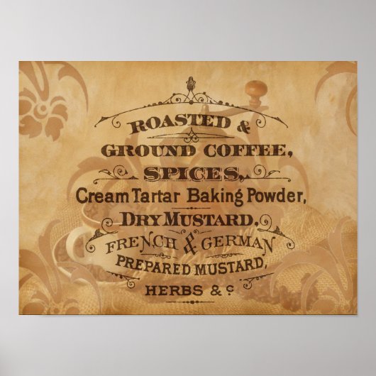 ヴィンテージコーヒーアート ポスター (正面)