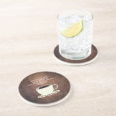 ヴィンテージコーヒーオーバーおもしろい引用文コースター コースター (側面)