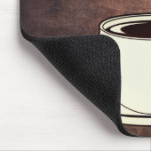 ヴィンテージコーヒーオーバーおもしろい引用文マウスパッド マウスパッド (コーナー)