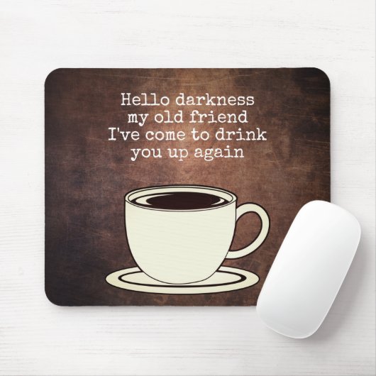 ヴィンテージコーヒーオーバーおもしろい引用文マウスパッド マウスパッド (マウス)