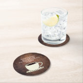 ヴィンテージコーヒーオーバーおもしろい引用文 ラウンドペーパーコースター (インサイチュ)