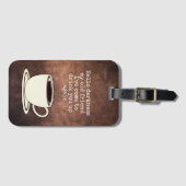 ヴィンテージコーヒーオーバーおもしろい引用文 ラゲッジタグ (正面横)