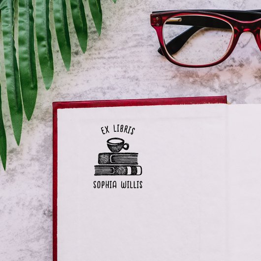 ヴィンテージコーヒーカスタムブックExライブラリ ラバースタンプ