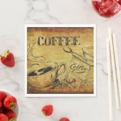 ヴィンテージコーヒーカップ古いコファッションドーヒースグラインダー スタンダードランチョンナプキン (インサイチュ)