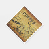 ヴィンテージコーヒーカップ古いコファッションドーヒースグラインダー スタンダードランチョンナプキン (角)