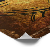 ヴィンテージコーヒーカップ古いコファッションドーヒースグラインダー ポスター (角)