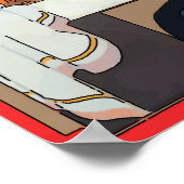 ヴィンテージコーヒーキッチンサインのパーソナライズ ポスター (角)