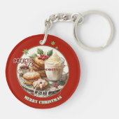 ヴィンテージコーヒークッキー愛クリスマス キーホルダー (裏面)