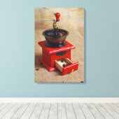 ヴィンテージコーヒーグラインダー キャンバスプリント (インサイチュ (ウッドフロア))