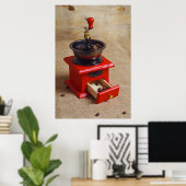 ヴィンテージコーヒーグラインダー ポスター (ホームオフィス)