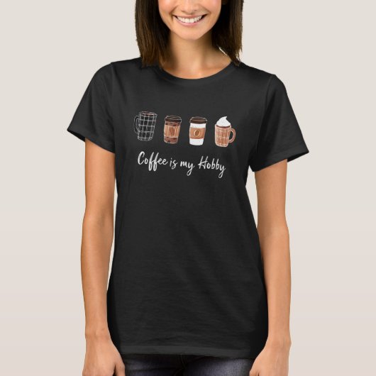 ヴィンテージコーヒーコーヒーは私の趣味 Tシャツ (正面)