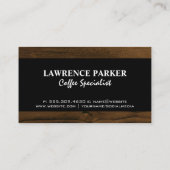 ヴィンテージコーヒーショップレタリング | 木製トリム 名刺 (裏面)