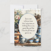 ヴィンテージコーヒーセット棚サンキューカード サンキューカード (裏面)