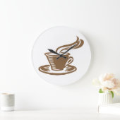 ヴィンテージコーヒーナンバーレスキッチン ラージ壁時計 (ホーム)