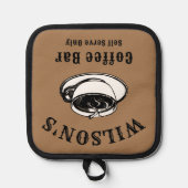 ヴィンテージコーヒーバーテンプレート 鍋敷き (正面)