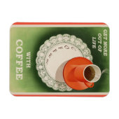 ヴィンテージコーヒーポスターレトロフレキシブル写真磁石 マグネット (横)