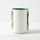 ヴィンテージコーヒーポスターレトロ ツートーンマグカップ (中央)