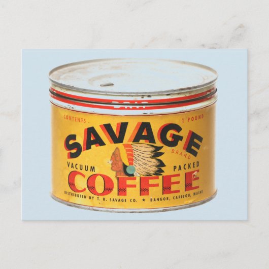 ヴィンテージコーヒーポストカード、サベージなコーヒー ポストカード (正面)