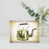 ヴィンテージコーヒーポットはがき ポストカード (スタンド正面)