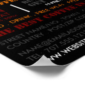 ヴィンテージコーヒーマグ,バリスタ,カフェ,コーヒーハウス ポスター (角)