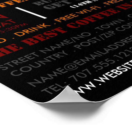 ヴィンテージコーヒーマグ，バリスタ，カフェ，コーヒーハウス ポスター (角)