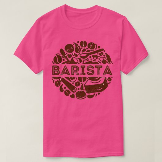ヴィンテージコーヒーメーカーバリスタ Tシャツ (デザイン正面)