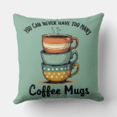 ヴィンテージコーヒーラバー　ラスティックカフェ　エステティックアート クッション (裏面)