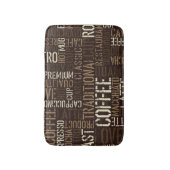 ヴィンテージコーヒー体験シームレスパターン バスマット (正面縦)