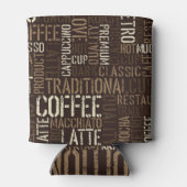 ヴィンテージコーヒー体験シームレスパターン 缶クーラー (裏面)