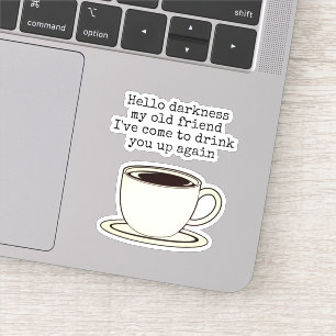 ヴィンテージコーヒー好きのおもしろい引用文 シール