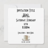 ヴィンテージコーヒー広告ポスター 招待状 (裏面)